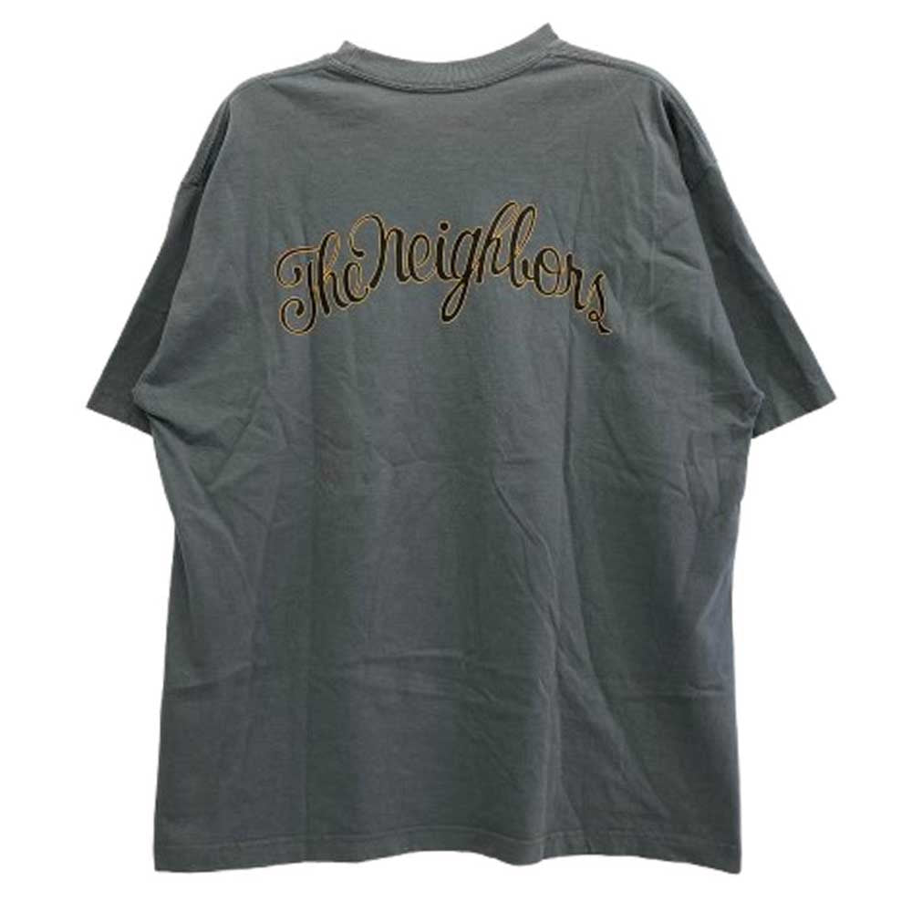 NEIGHBORHOOD ネイバーフッド バックロゴプリント 半袖 Tシャツ グレー系 L【中古】