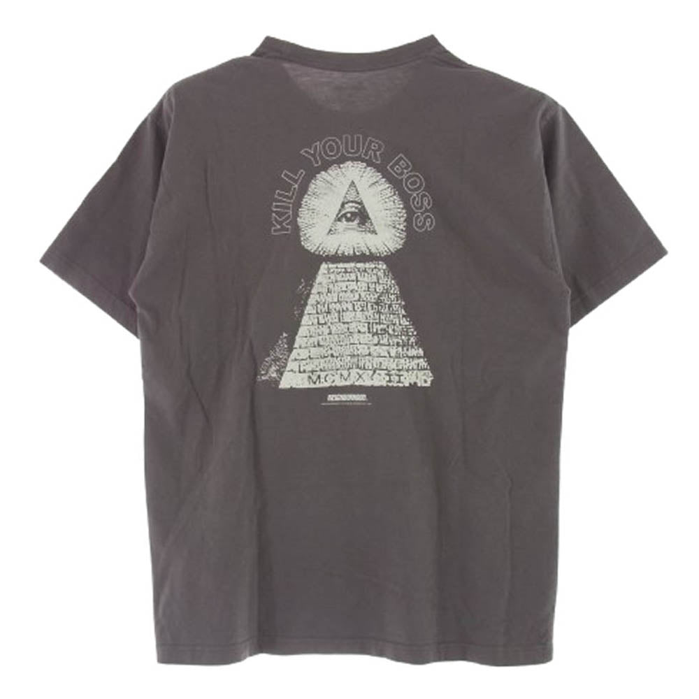 NEIGHBORHOOD ネイバーフッド 21SS 211PCNH-ST11 E.H.G./C-TEE.SS KILL YOUR BOSS クルーネック 半袖 Tシャツ チャコール系 M【中古】