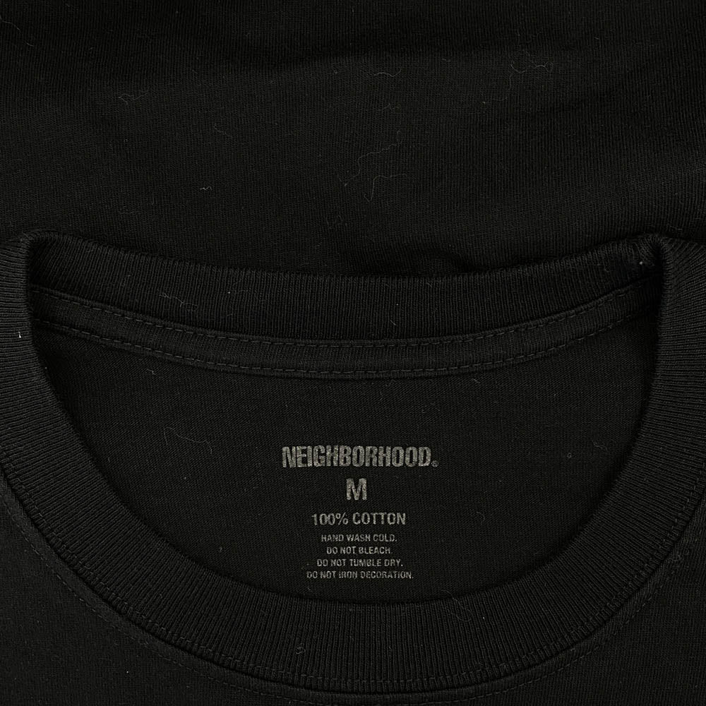 NEIGHBORHOOD ネイバーフッド 22SS 221PCNH-ST08 NH-8 S TEE ロゴプリント 半袖 クルーネック Tシャツ ブラック系 M【中古】