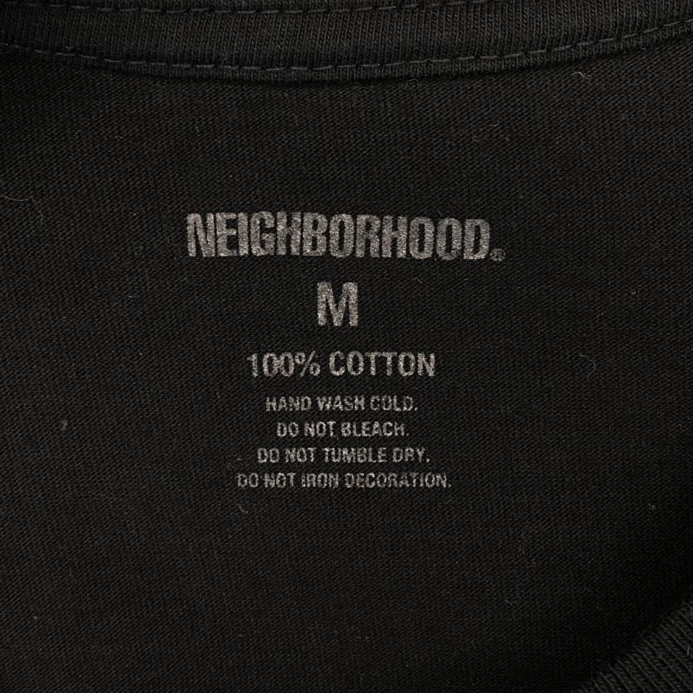 NEIGHBORHOOD ネイバーフッド 22SS 221PCNH-ST08 NH-8 S TEE ロゴプリント 半袖 クルーネック Tシャツ ブラック系 M【中古】