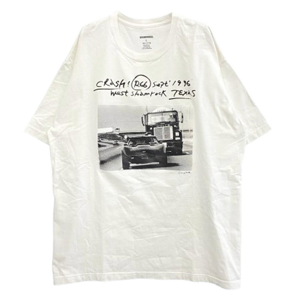 NEIGHBORHOOD ネイバーフッド 22SS 221PCNON-ST04 ON-4/C-TEE.SS 長濱治 プリント クルーネック 半袖 Tシャツ ホワイト系 L【中古】