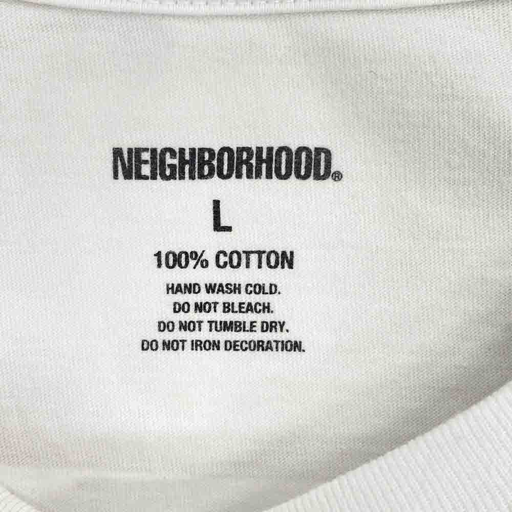 NEIGHBORHOOD ネイバーフッド 22SS 221PCNON-ST04 ON-4/C-TEE.SS 長濱治 プリント クルーネック 半袖 Tシャツ ホワイト系 L【中古】