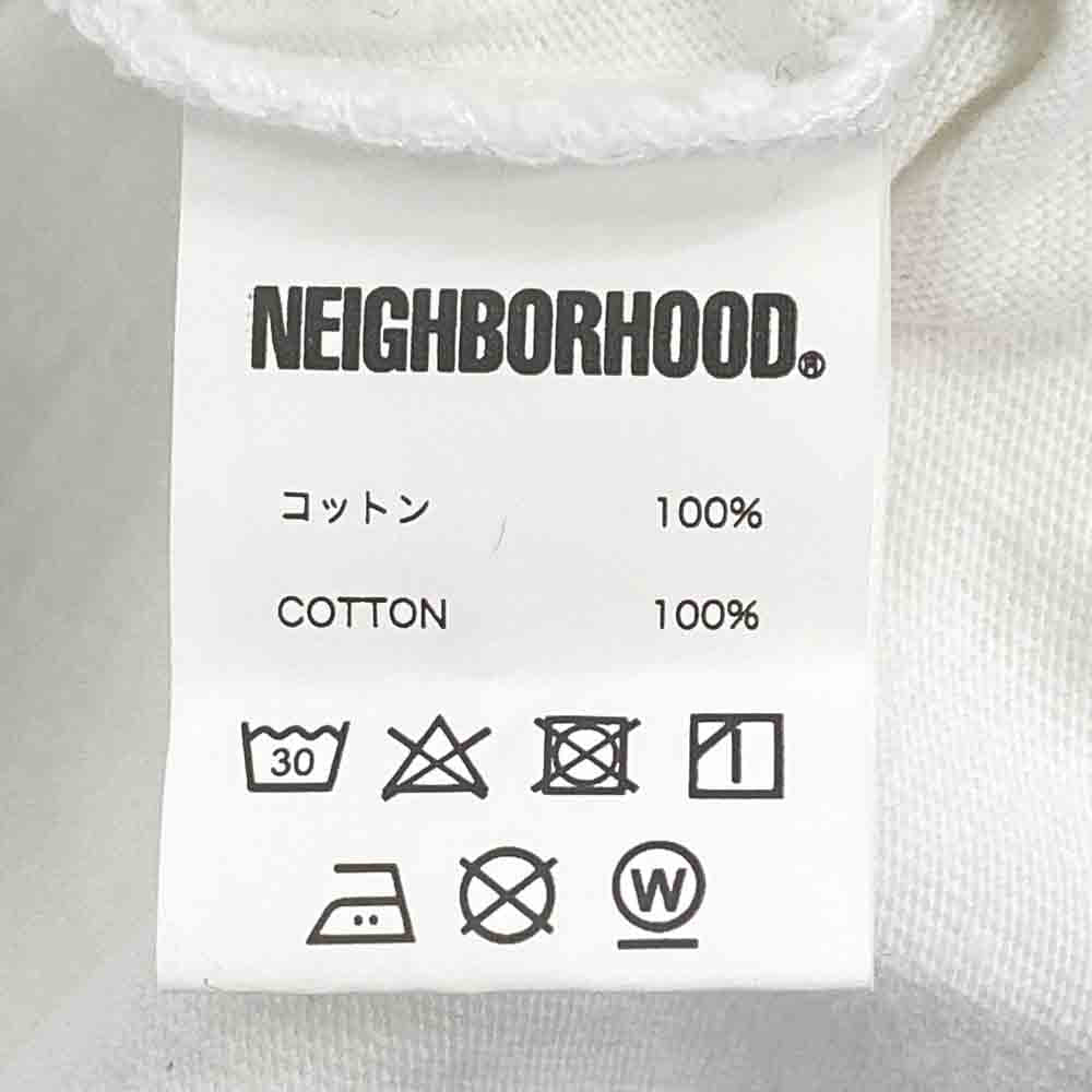 NEIGHBORHOOD ネイバーフッド 22SS 221PCNON-ST04 ON-4/C-TEE.SS 長濱治 プリント クルーネック 半袖 Tシャツ ホワイト系 L【中古】