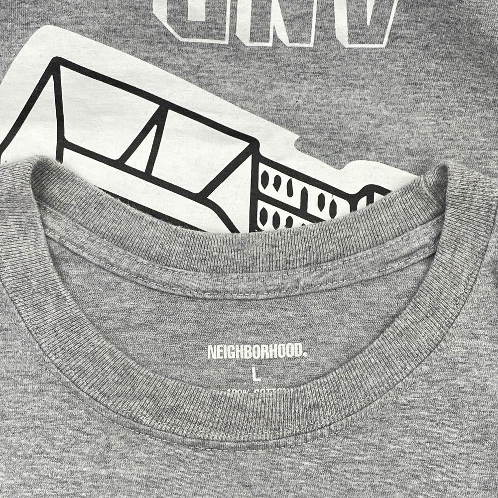 NEIGHBORHOOD ネイバーフッド 23SS NH.TEE SS-13 バック プリント Tシャツ グレー系 L【中古】