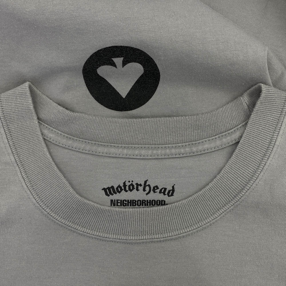 NEIGHBORHOOD ネイバーフッド 20AW × Motorhead モーターヘッド NHMH-1 C-TEE ロゴ プリント 半袖 Tシャツ グレー系 L【中古】