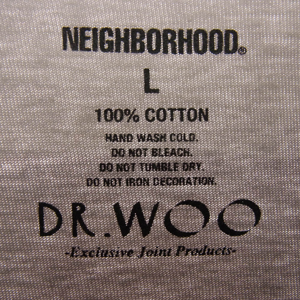 NEIGHBORHOOD ネイバーフッド 22SS × DR.WOO ドクター・ウー グラフィック 半袖 Tシャツ グレー系 L【中古】