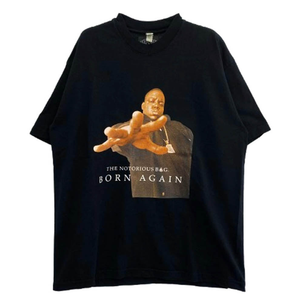 WACKO MARIA ワコマリア BIGGIE-WM-TEE01 THE NOTORIOUS B.I.G. CREW NECK T-SHIRT TYPE-1 ノトーリアスBIG 半袖 Tシャツ ブラック系 L【中古】
