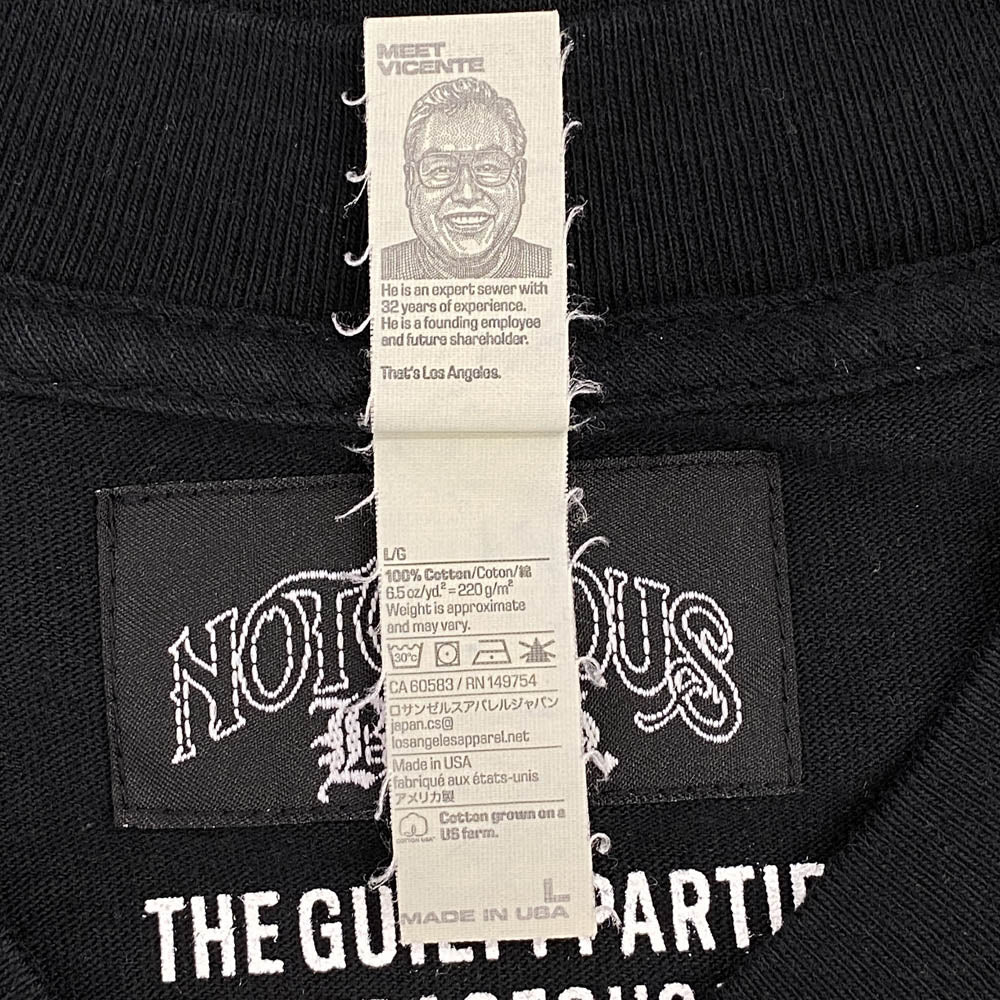 WACKO MARIA ワコマリア BIGGIE-WM-TEE01 THE NOTORIOUS B.I.G. CREW NECK T-SHIRT TYPE-1 ノトーリアスBIG 半袖 Tシャツ ブラック系 L【中古】