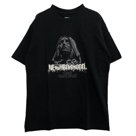 NEIGHBORHOOD ネイバーフッド 22AW URGE/C-TEE.SS プリント Tシャツ ブラック系 L【中古】
