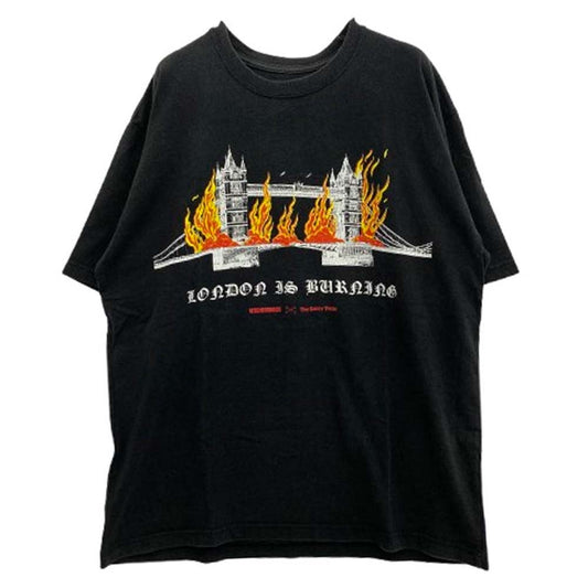 NEIGHBORHOOD ネイバーフッド 23SS 231PCGFN-CS01S × The Great Frog グレートフロッグ プリント 半袖 Tシャツ ブラック系 L【中古】
