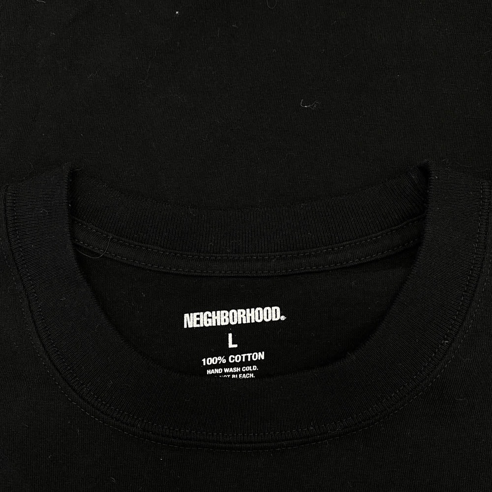 NEIGHBORHOOD ネイバーフッド 21AW 212PCNH-LT10 BONES/C-TEE.LS ボーンズ プリント 長袖 Tシャツ ブラック系 L【中古】