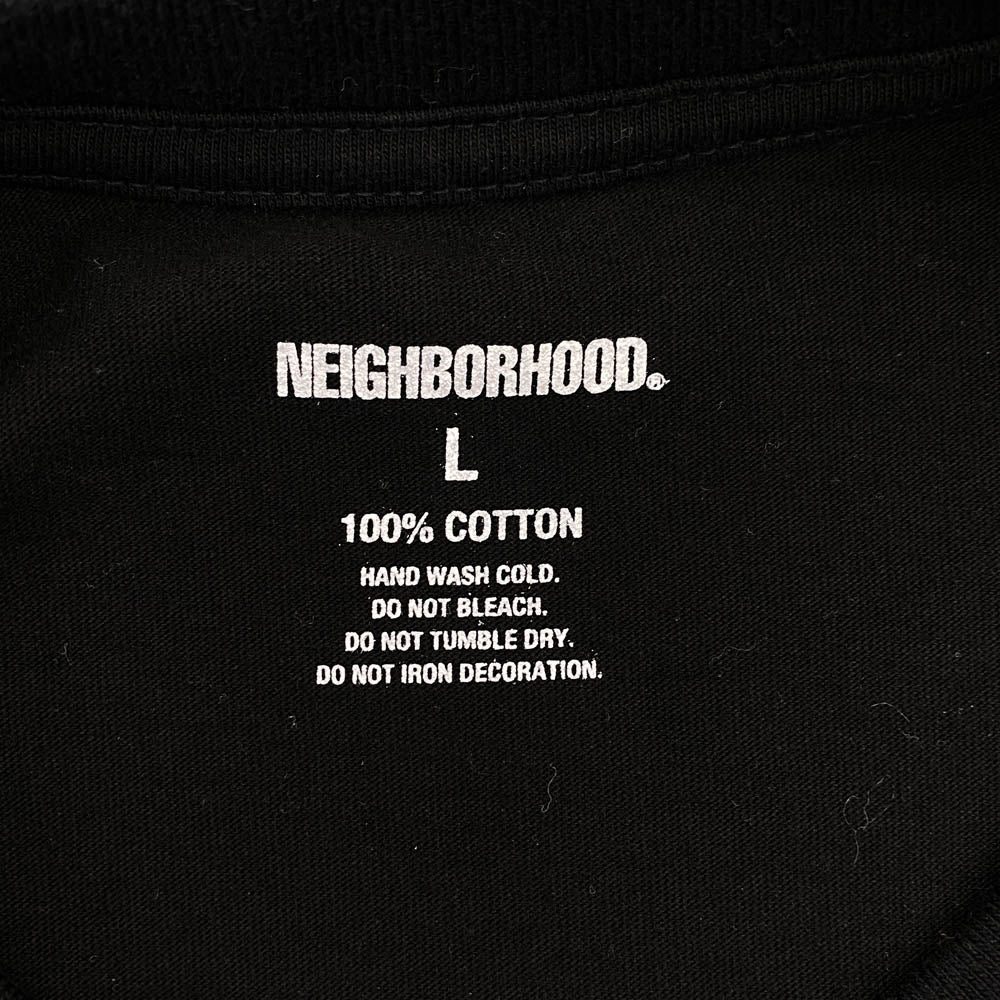 NEIGHBORHOOD ネイバーフッド 21AW 212PCNH-LT10 BONES/C-TEE.LS ボーンズ プリント 長袖 Tシャツ ブラック系 L【中古】