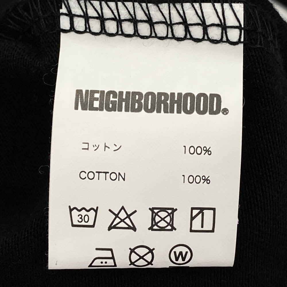 NEIGHBORHOOD ネイバーフッド 21AW 212PCNH-LT10 BONES/C-TEE.LS ボーンズ プリント 長袖 Tシャツ ブラック系 L【中古】