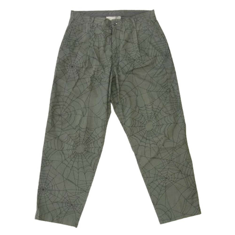 NEIGHBORHOOD ネイバーフッド 23SS 231AQNH-PTM06 SPIDERWEB TUCK PANTS クモの巣 タック パンツ グレー系 M【中古】