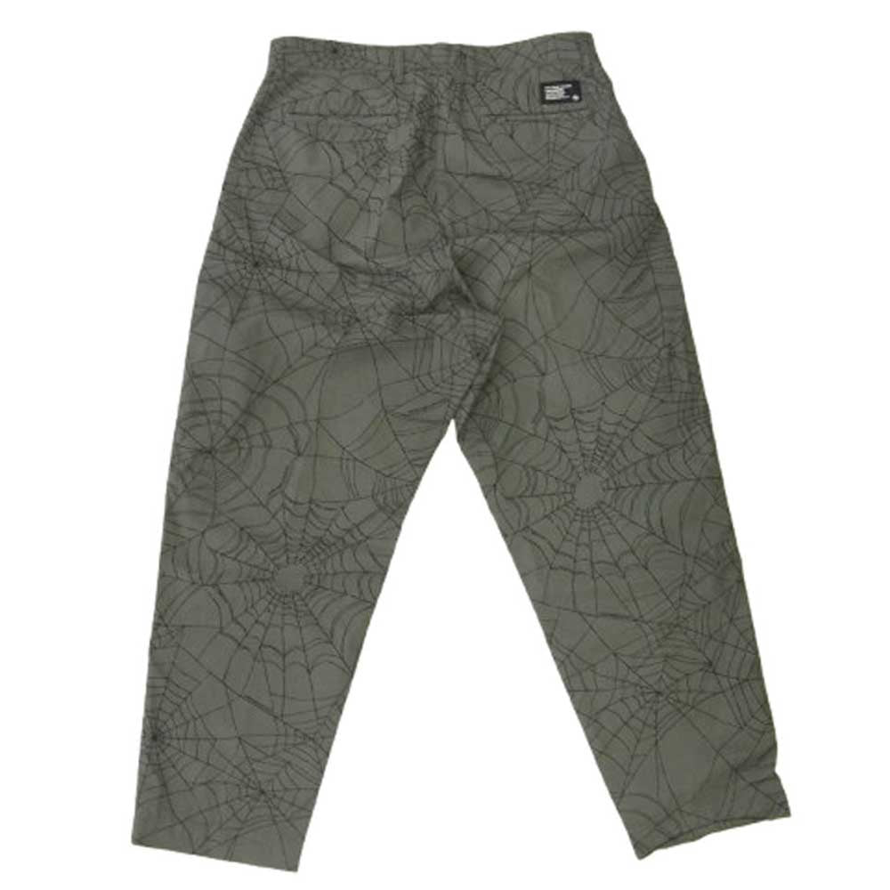 NEIGHBORHOOD ネイバーフッド 23SS 231AQNH-PTM06 SPIDERWEB TUCK PANTS クモの巣 タック パンツ グレー系 M【中古】