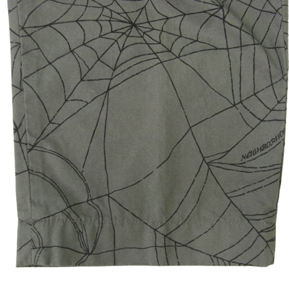 NEIGHBORHOOD ネイバーフッド 23SS 231AQNH-PTM06 SPIDERWEB TUCK PANTS クモの巣 タック パンツ グレー系 M【中古】