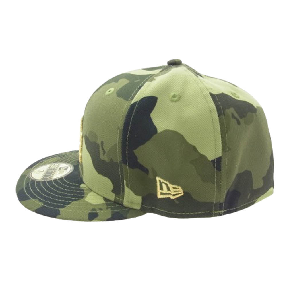NEW ERA ニューエラ Dodgerps ドジャーズ 迷彩 カモフラ BB キャップ グリーン系 59.6cm【中古】