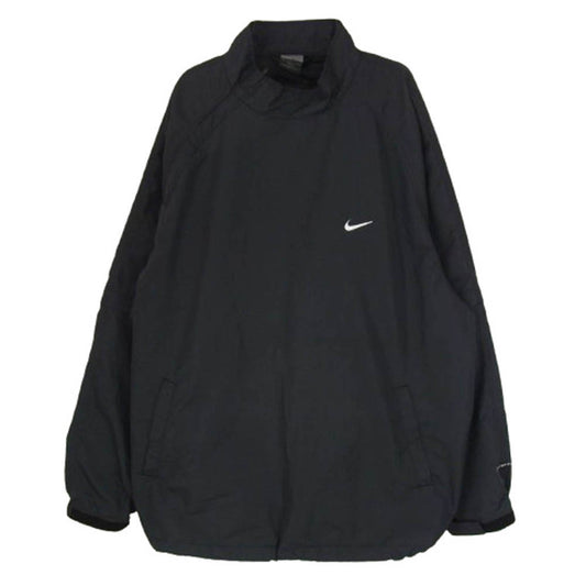 NIKE ナイキ CLIMA FIT ギミック 2WAY ナイロン プルオーバー ブラック系 L【中古】