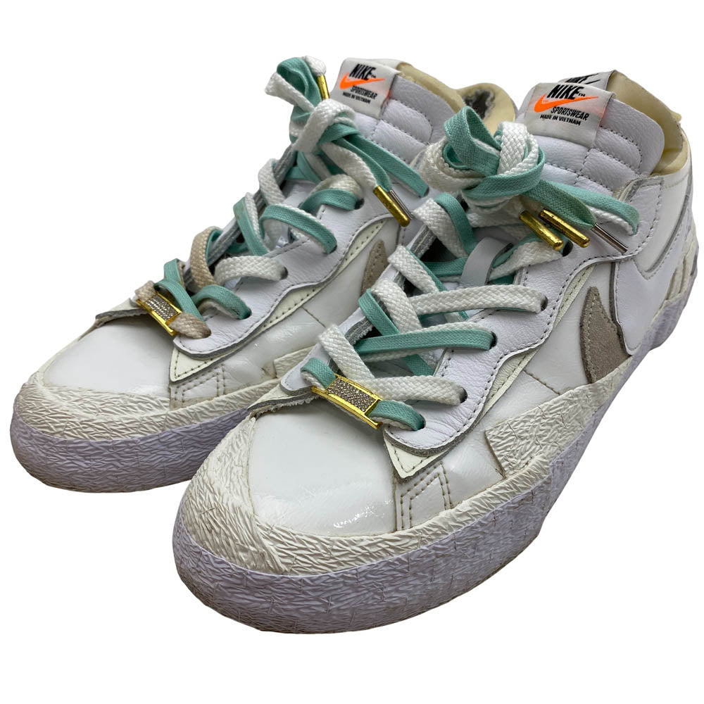 NIKE ナイキ 22AW DM6443-100 × sacai Blazer Low White Patent Leather サカイ ブレーザー ロー ホワイト パテント レザー ローカット スニーカー ホワイト系 27cm【中古】