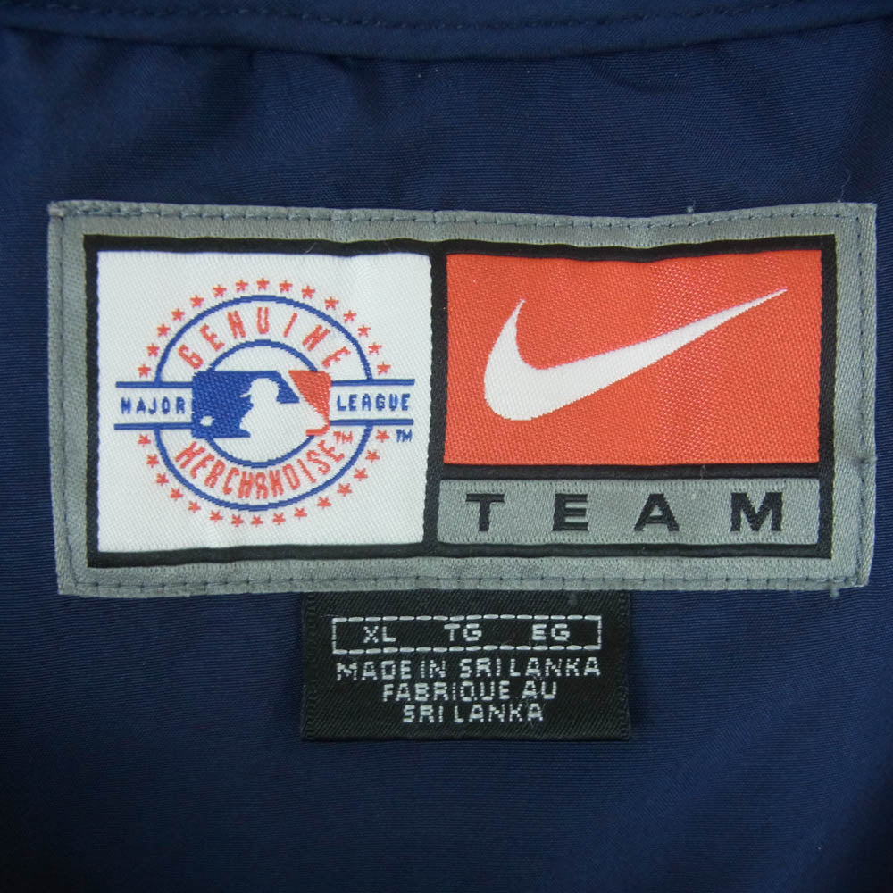 NIKE ナイキ 90s MLB RANGERS ナイロン プルオーバー ジャケット ポリエステル スリランカ製 ネイビー系 XL【中古】