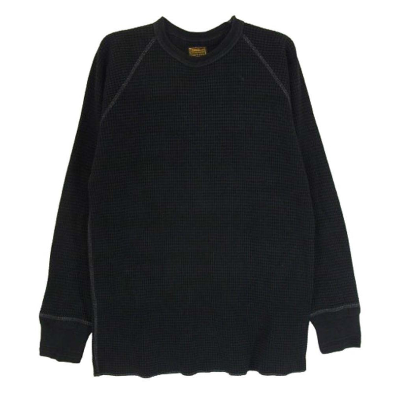 TENDERLOIN テンダーロイン T-WAFFLE ワッフル サーマル カットソー 長袖 Tシャツ ブラック系【中古】