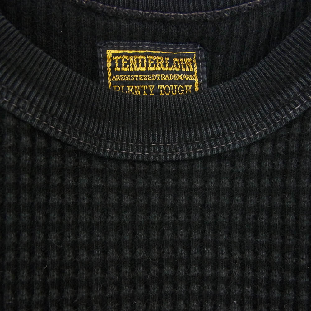 TENDERLOIN テンダーロイン T-WAFFLE ワッフル サーマル カットソー 長袖 Tシャツ ブラック系【中古】