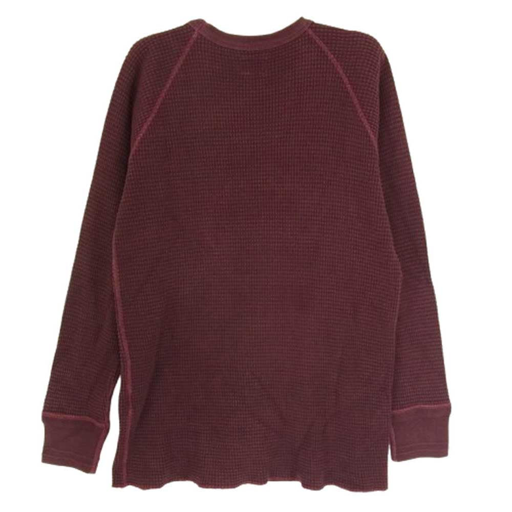 TENDERLOIN テンダーロイン T-WAFFLE ワッフル サーマル カットソー 長袖 Tシャツ レッド エンジ系 S【中古】