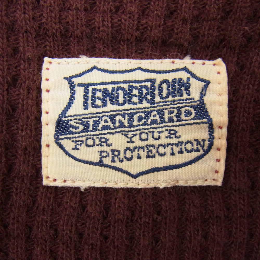 TENDERLOIN テンダーロイン T-WAFFLE ワッフル サーマル カットソー 長袖 Tシャツ レッド エンジ系 S【中古】