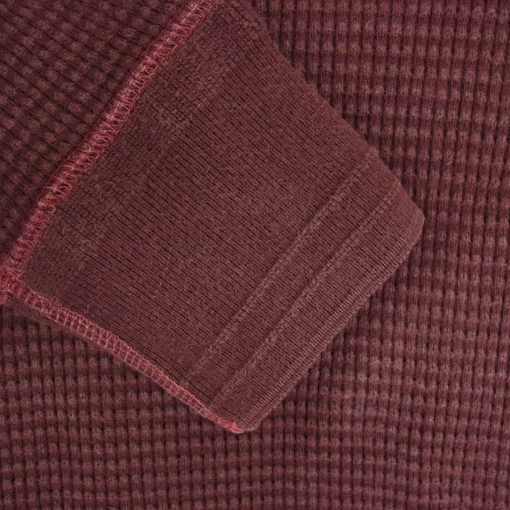 TENDERLOIN テンダーロイン T-WAFFLE ワッフル サーマル カットソー 長袖 Tシャツ レッド エンジ系 S【中古】