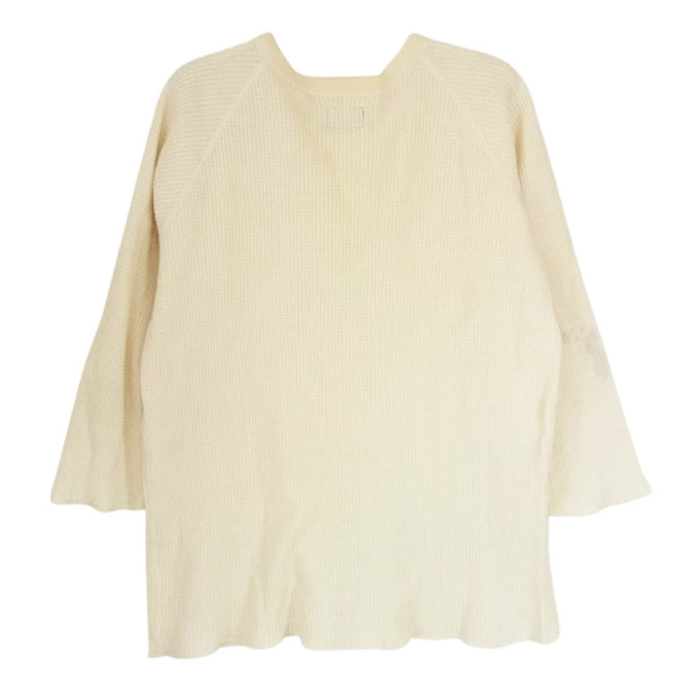 TENDERLOIN テンダーロイン T-WAFFLE ワッフル サーマル カットソー 長袖 Tシャツ ベージュ オフホワイト系 サイズ表記無【中古】