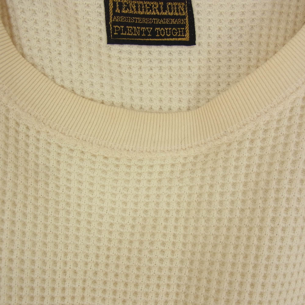 TENDERLOIN テンダーロイン T-WAFFLE ワッフル サーマル カットソー 長袖 Tシャツ ベージュ オフホワイト系 サイズ表記無【中古】