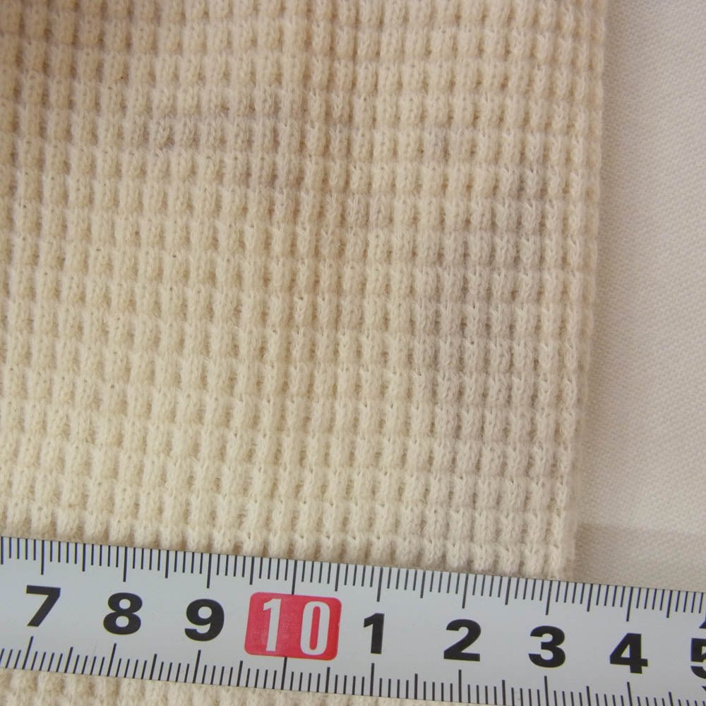 TENDERLOIN テンダーロイン T-WAFFLE ワッフル サーマル カットソー 長袖 Tシャツ ベージュ オフホワイト系 サイズ表記無【中古】