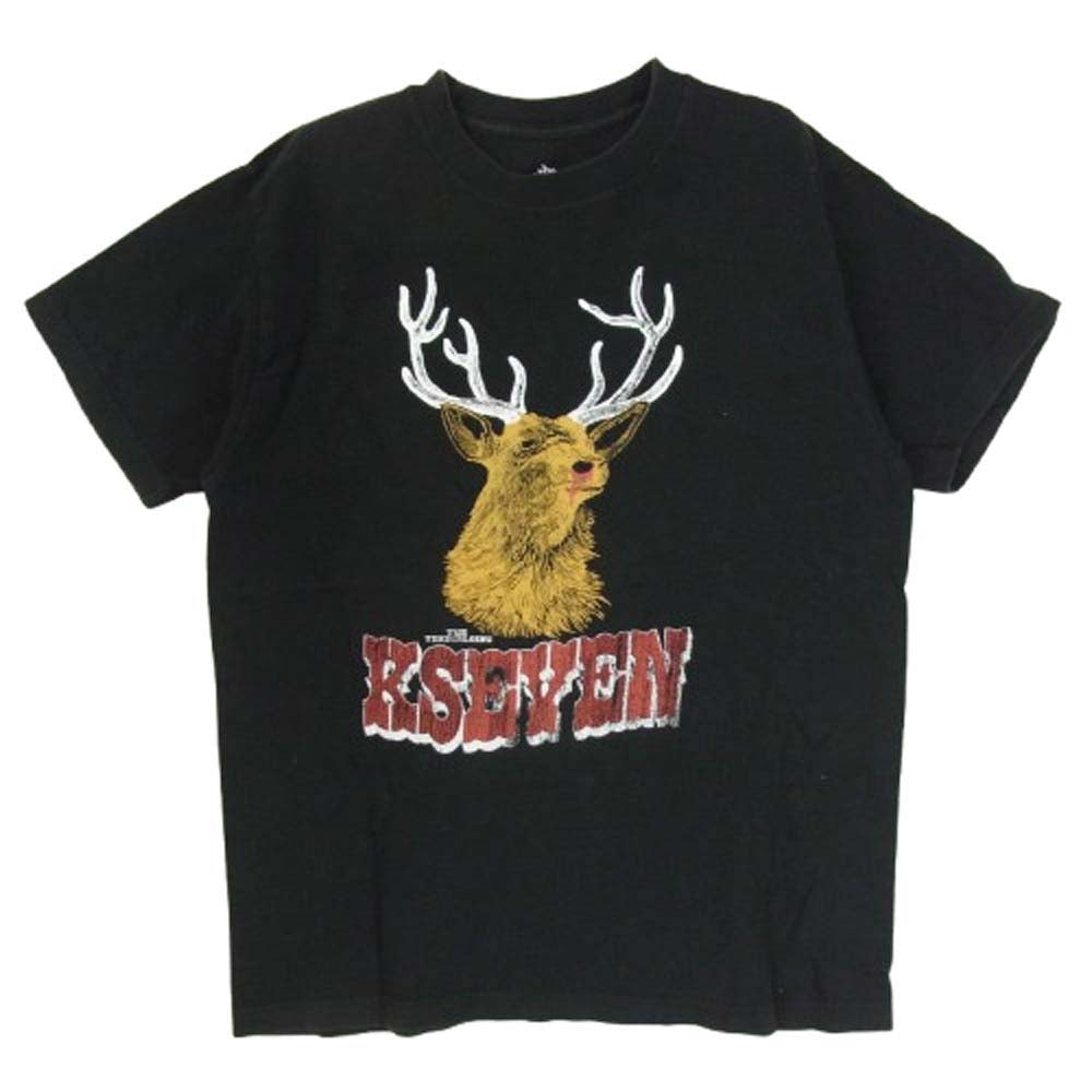TENDERLOIN テンダーロイン T-TEE KSEVEN トナカイ Tシャツ ブラック系 M【中古】