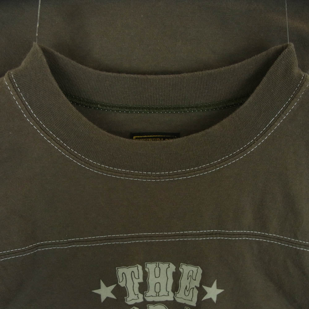 TENDERLOIN テンダーロイン T-TEE イーグル ステッチ プリント 半袖 Tシャツ コットン 日本製 ブラウン系 M【中古】