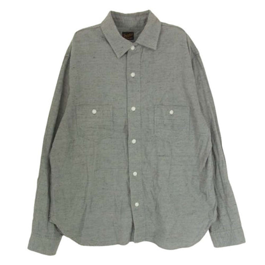 TENDERLOIN テンダーロイン コットン 長袖 フランネル ワーク シャツ グレー系 M【中古】