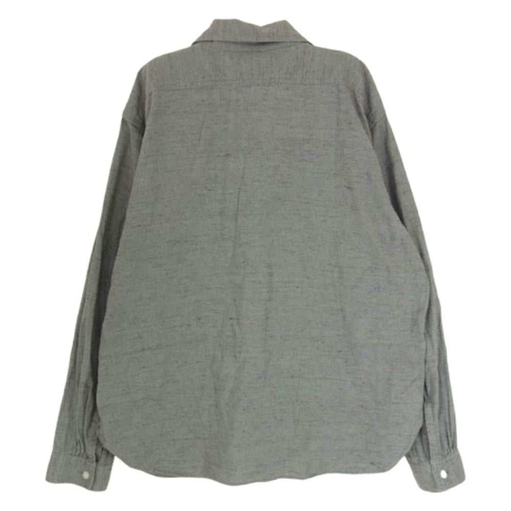 TENDERLOIN テンダーロイン コットン 長袖 フランネル ワーク シャツ グレー系 M【中古】