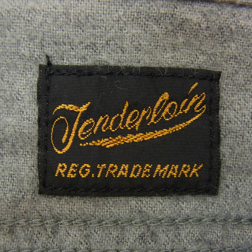 TENDERLOIN テンダーロイン コットン 長袖 フランネル ワーク シャツ グレー系 M【中古】