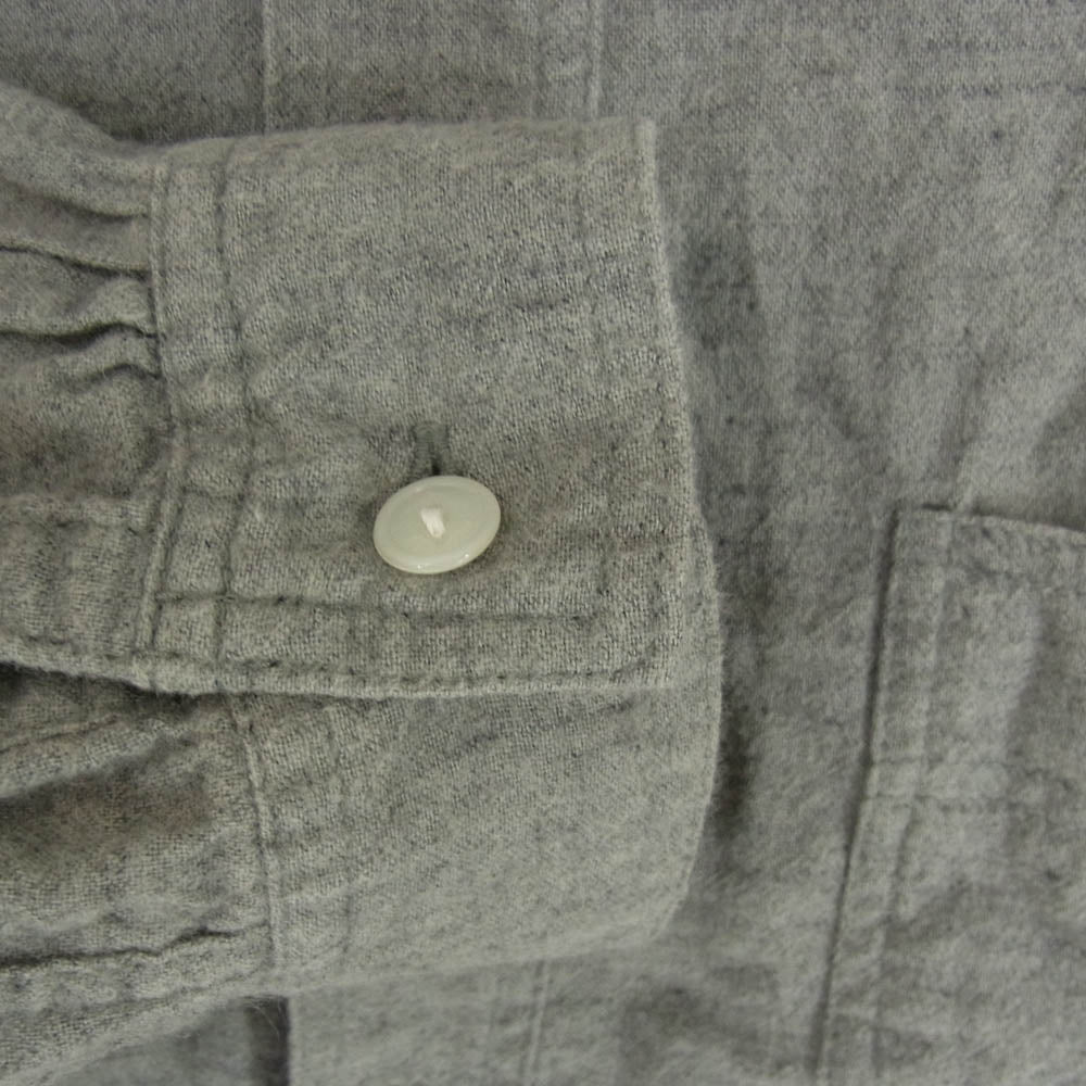 TENDERLOIN テンダーロイン コットン 長袖 フランネル ワーク シャツ グレー系 M【中古】