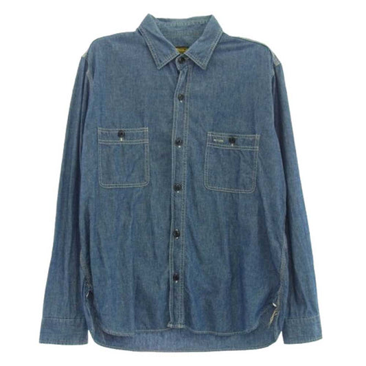 TENDERLOIN テンダーロイン T-CHAMBRAY SHT シャンブレー 長袖 シャツ インディゴブルー系 M【中古】