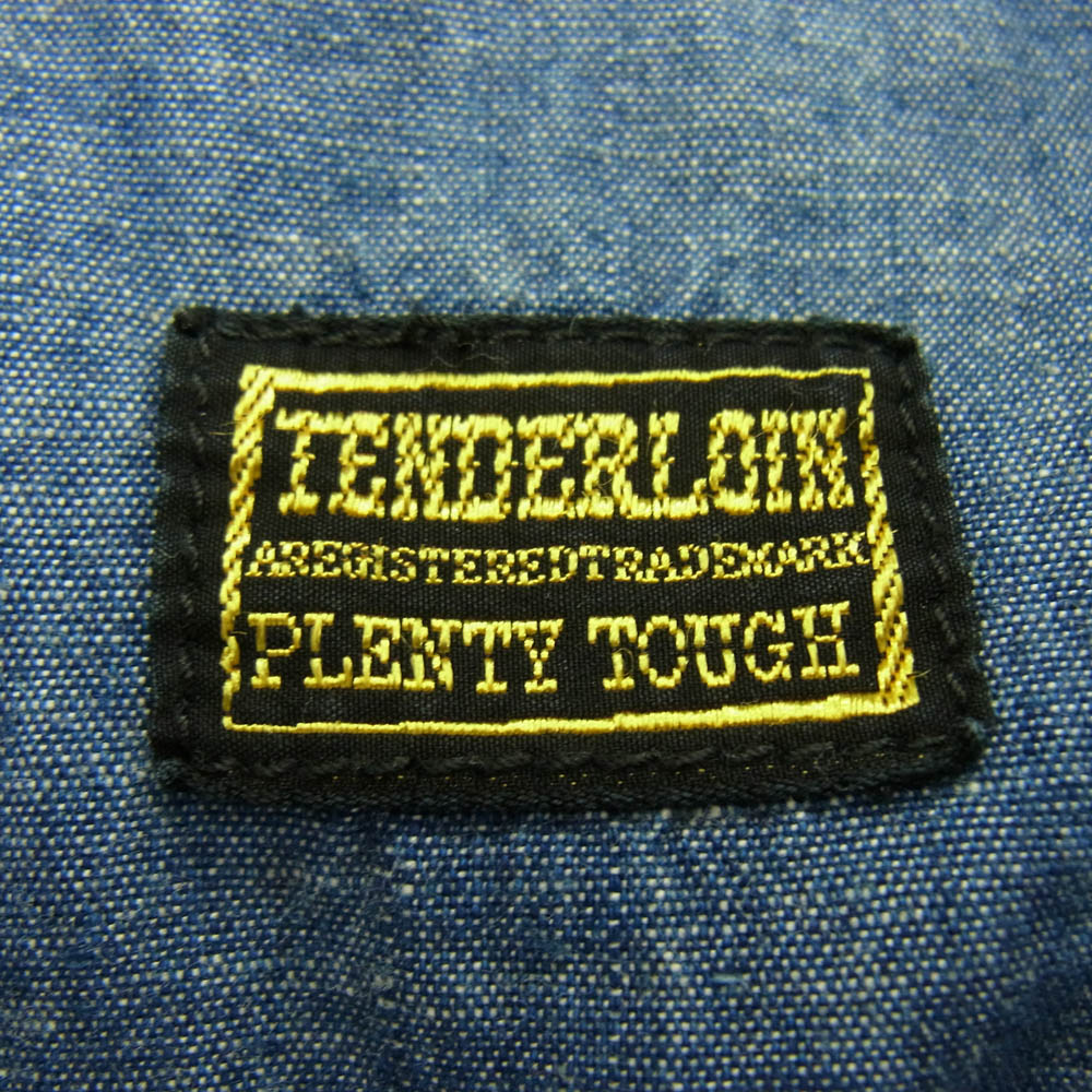 TENDERLOIN テンダーロイン T-CHAMBRAY SHT シャンブレー 長袖 シャツ インディゴブルー系 M【中古】