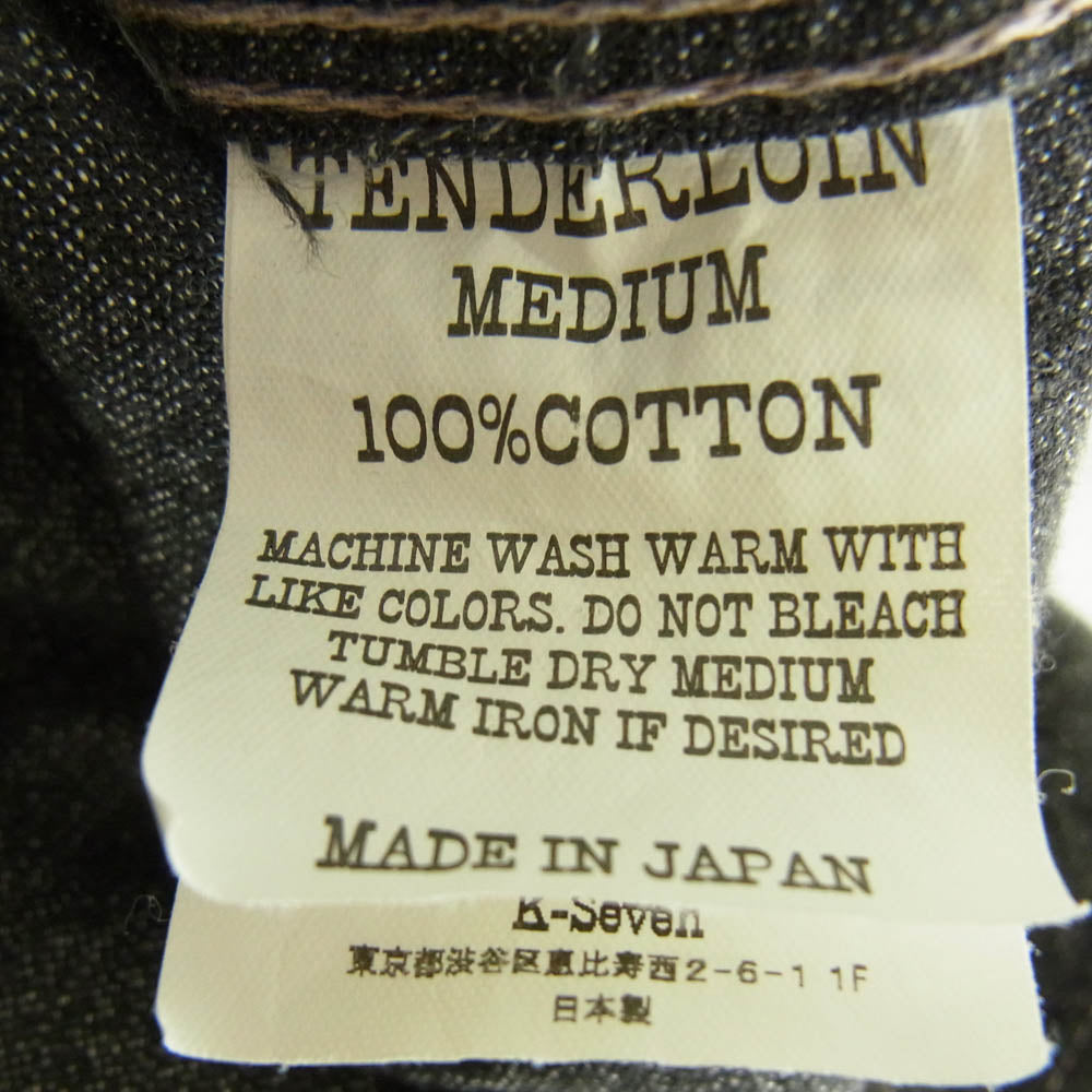 TENDERLOIN テンダーロイン T-CHAMBRAY SHT ワンウォッシュ ブラック シャンブレー 長袖 シャツ ブラック系 M【中古】