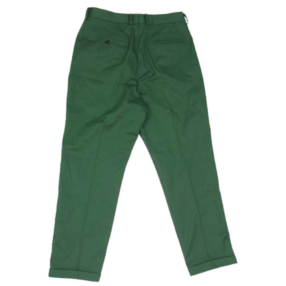 WACKO MARIA ワコマリア PLEATED TROUSERS プリーツ スラックス パンツ グリーン系 L【中古】