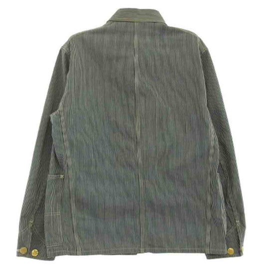 TENDERLOIN テンダーロイン T-RAILROADER ヒッコリー ストライプ カバーオール ジャケット インディゴブルー系 M【中古】