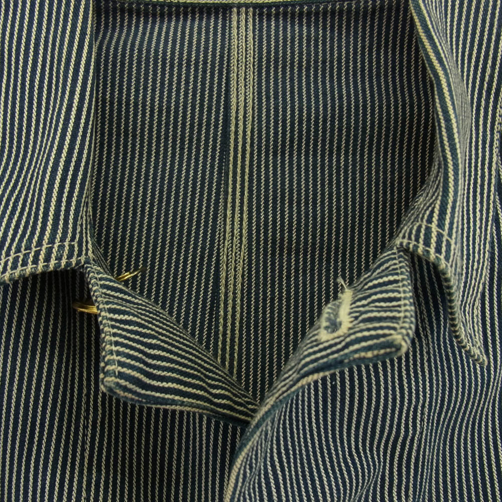 TENDERLOIN テンダーロイン T-RAILROADER ヒッコリー ストライプ カバーオール ジャケット インディゴブルー系 M【中古】