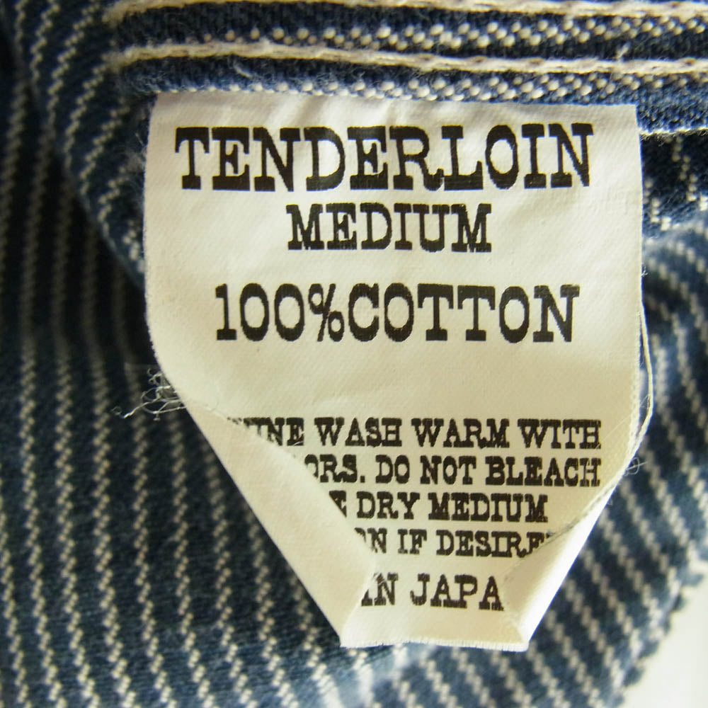 TENDERLOIN テンダーロイン T-RAILROADER ヒッコリー ストライプ カバーオール ジャケット インディゴブルー系 M【中古】