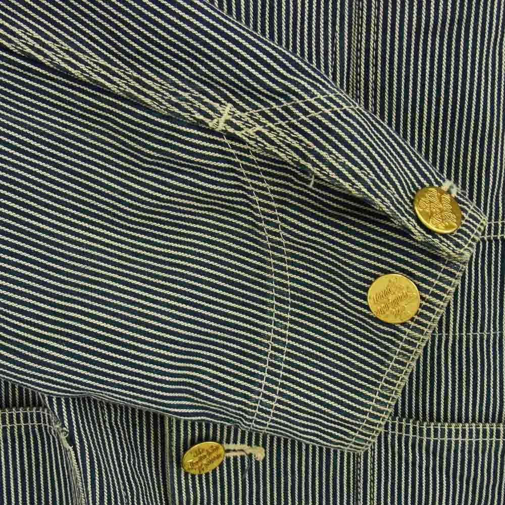 TENDERLOIN テンダーロイン T-RAILROADER ヒッコリー ストライプ カバーオール ジャケット インディゴブルー系 M【中古】