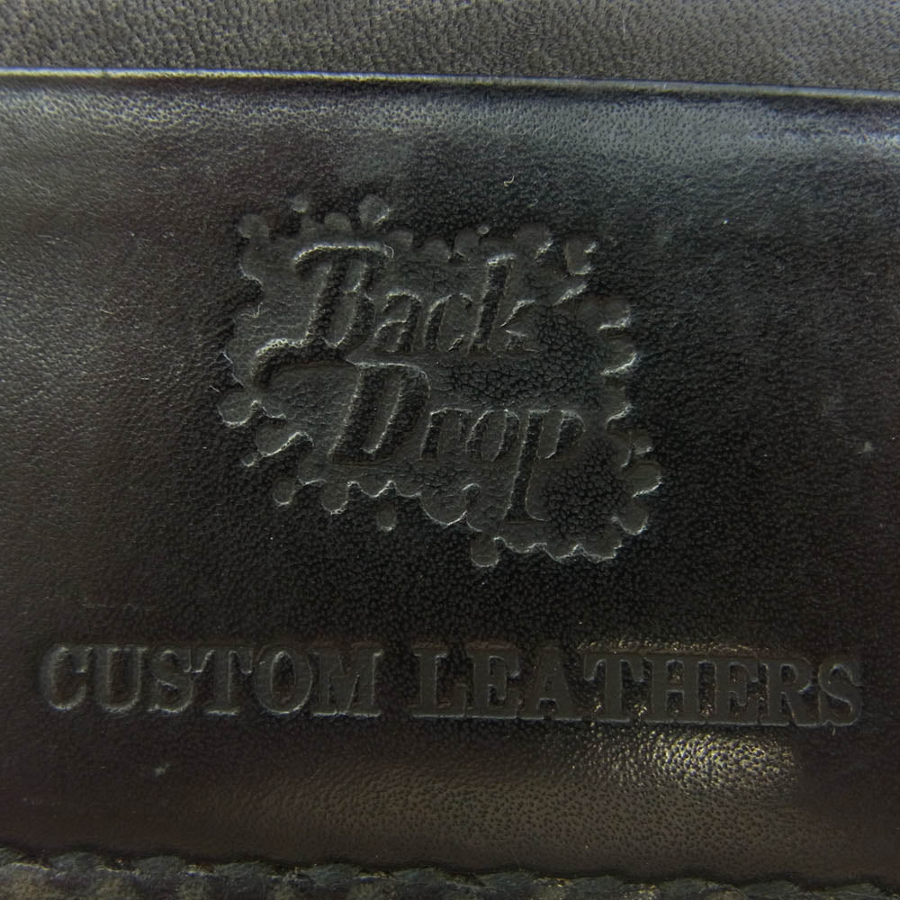 TENDERLOIN テンダーロイン × Backdrop バックドロップ ダイヤキルト キルティング レザー 二つ折り 財布 ウォレット ブラック系【中古】