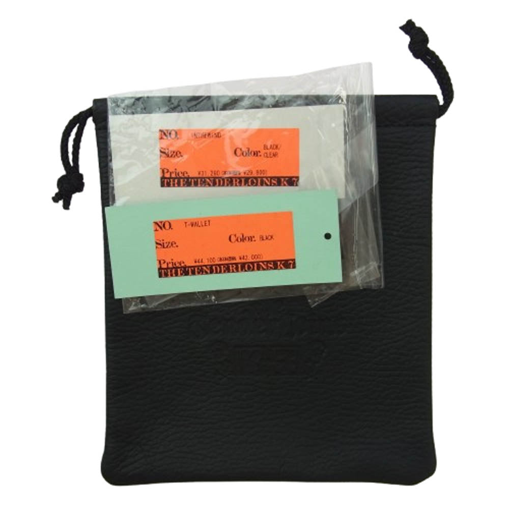 TENDERLOIN テンダーロイン × Backdrop バックドロップ ダイヤキルト キルティング レザー 二つ折り 財布 ウォレット ブラック系【中古】