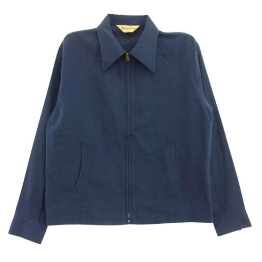 TENDERLOIN テンダーロイン チェック スウィング トップ シンチバッグ ワーク ジャケット ネイビー系 M【中古】