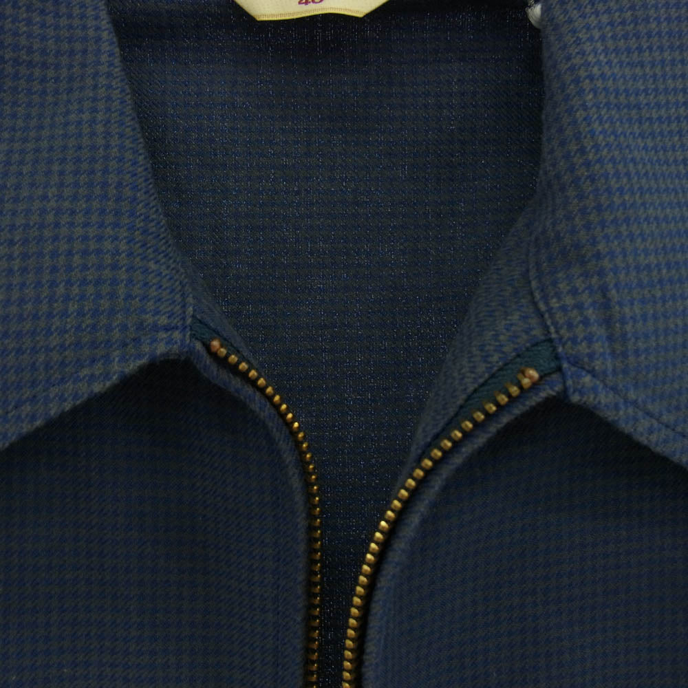 TENDERLOIN テンダーロイン チェック スウィング トップ シンチバッグ ワーク ジャケット ネイビー系 M【中古】